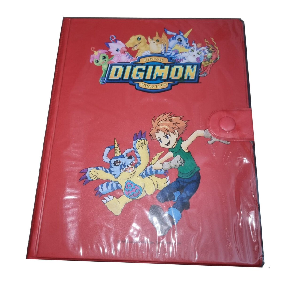 Álbum Digimon 1999 Roja - 18 páginas 4 bolsillos por página - Cartas Pokemon Originales Tcg - Imagen 1