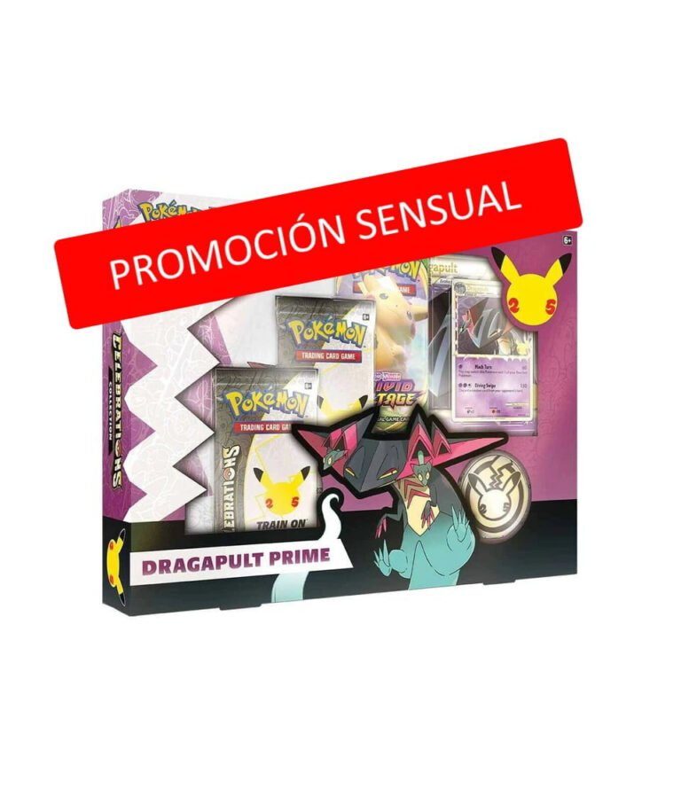 PRMOCIÓN SENSUAL - Caja Dragapult - CELEBRATION - Cartas Pokemon Originales Tcg