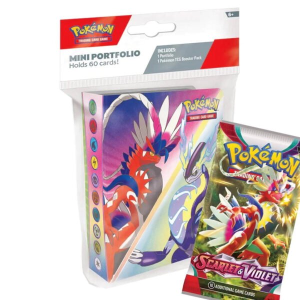 Mini Portafolio + Sobre Escarlata y Purpura - Inglés - Cartas Pokemon Originales Tcg