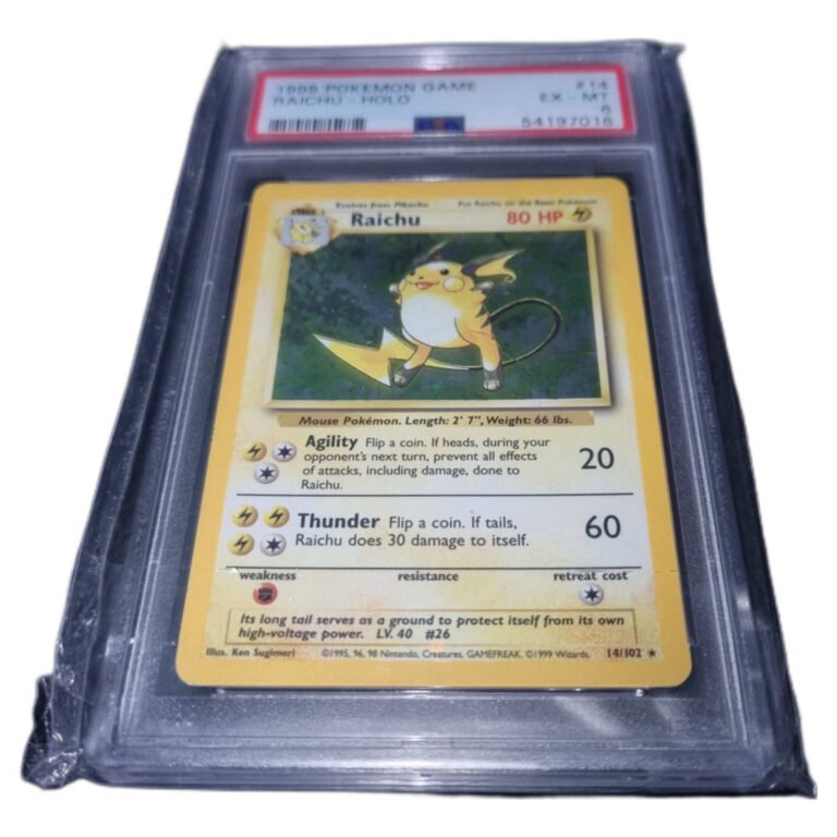 Carta Gradeada - Raichu - Base Set PSA 6 - Inglés - Cartas Pokemon Originales Tcg
