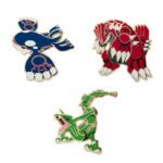 3 Pin - Kyogre, Groudon & Rayquaza - Pokemon Center - Pin Pokemon Originales Tcg