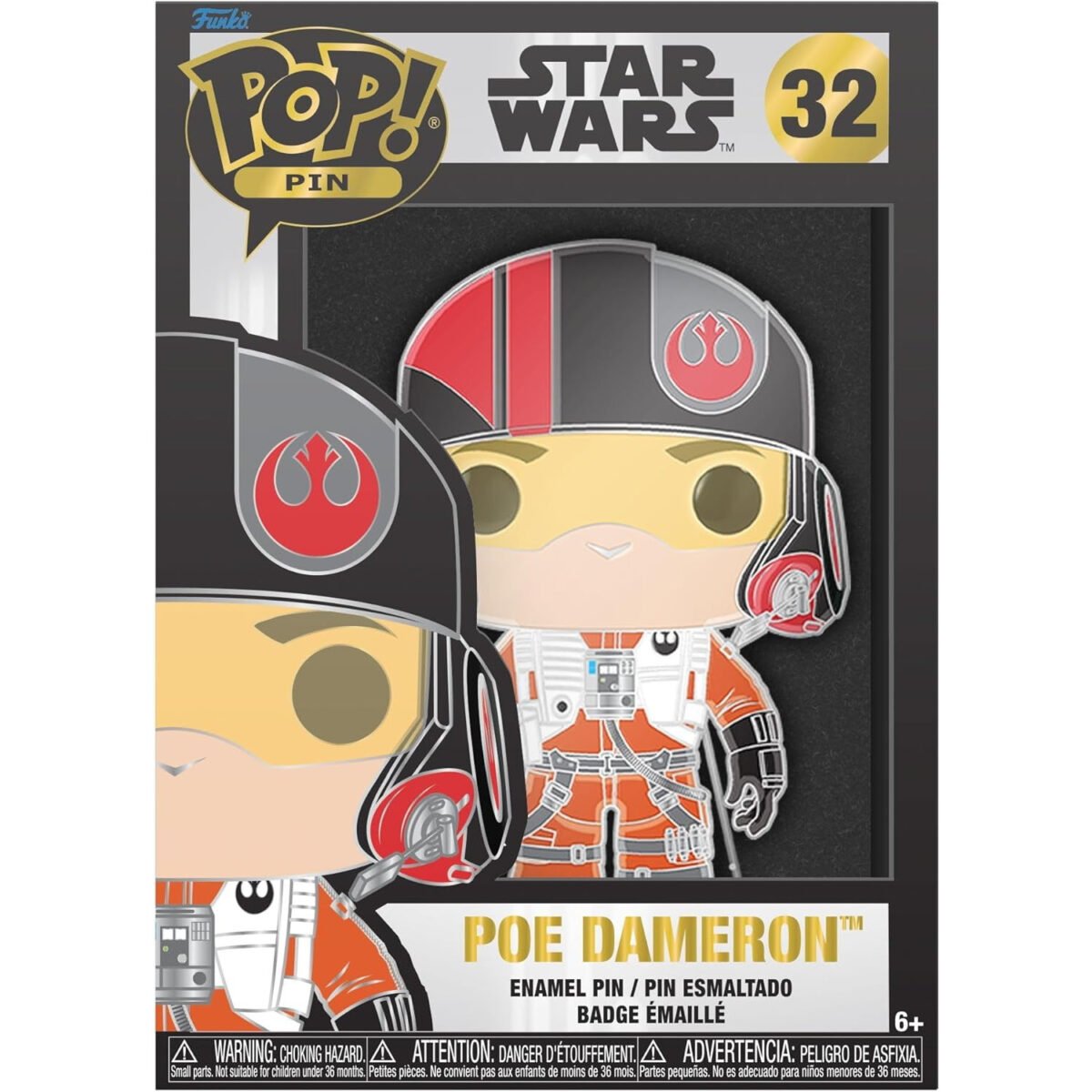 Funko Pop PIN 32 - Poe Dameron - Star Wars - Imagen 1