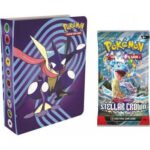 Mini Portafolio + Sobre Stellar Crown - ESPAÑOL - Cartas Pokemon Originales Tcg (copia)
