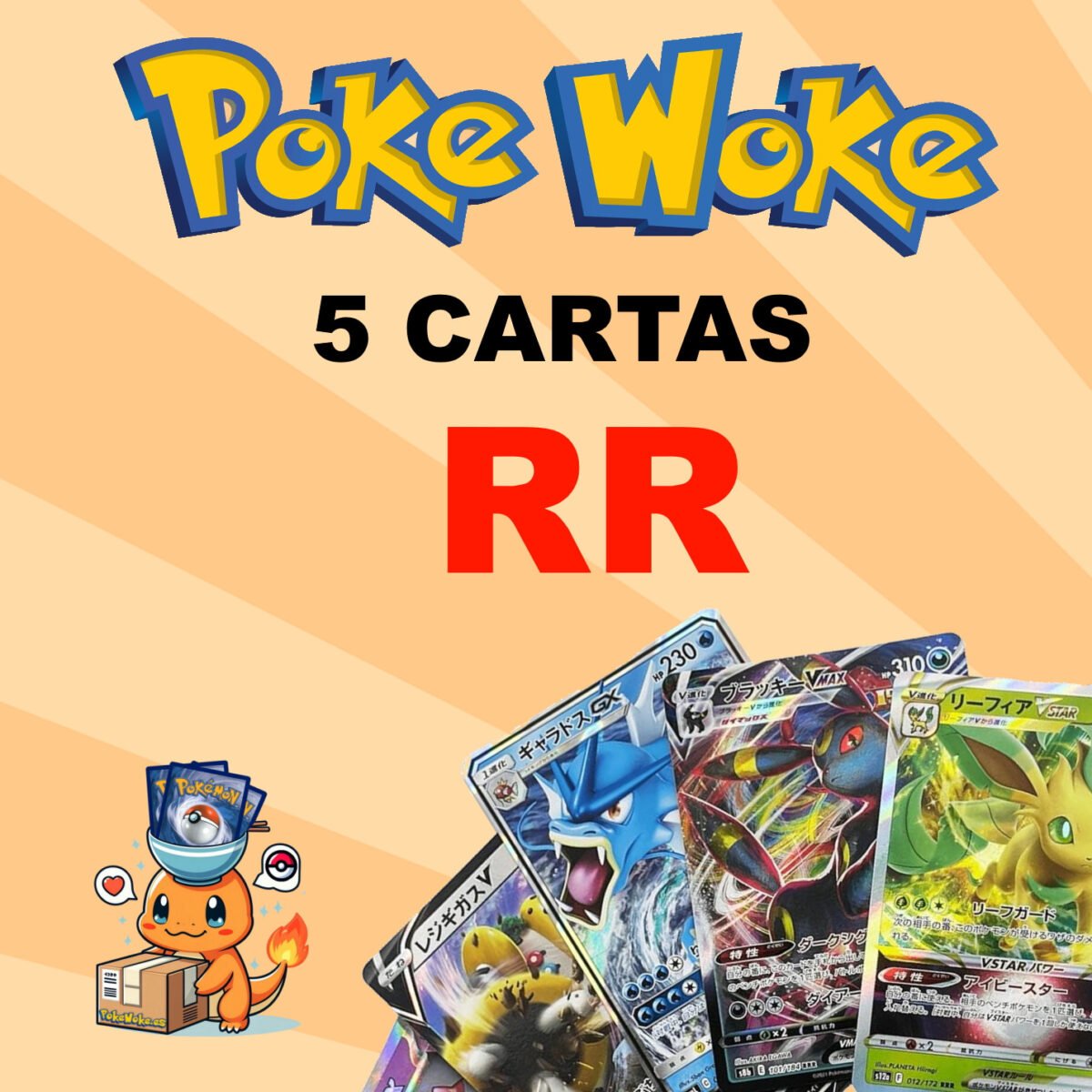 RR Sobre 5 cartas 2R- RR - Japonés - Cartas Pokemon Originales - Imagen 1