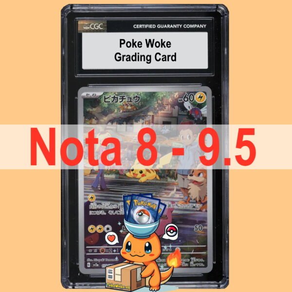 Carta Gradeada Pokemon - Poke Woke - Nota: 8 a 9.5 - Inglés / Japonés