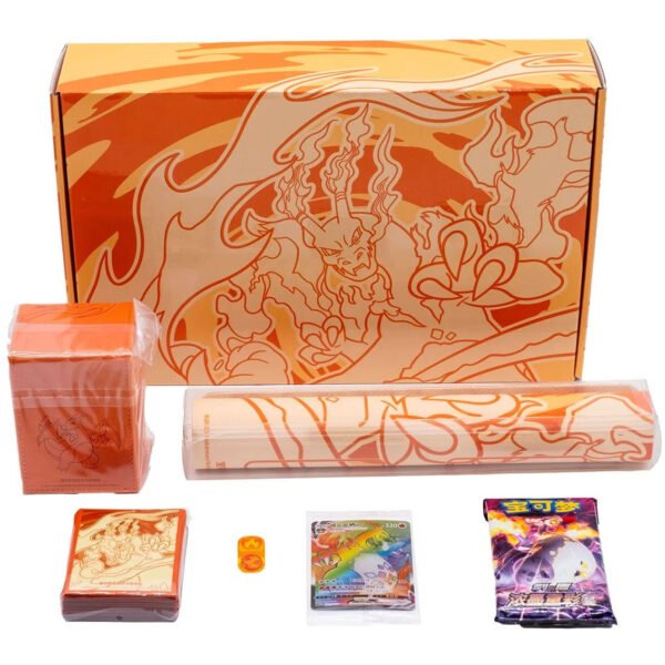 Caja Ultra Premium de Charizard V- NARANJA - Chino - Cartas Pokemon Original Sellado
