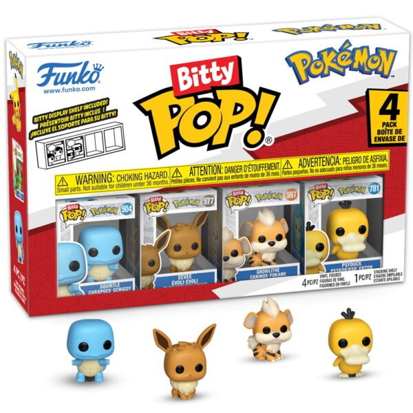 Bitty POP - Squirtle - 4 Pack mini Pokemon - Original Sellado