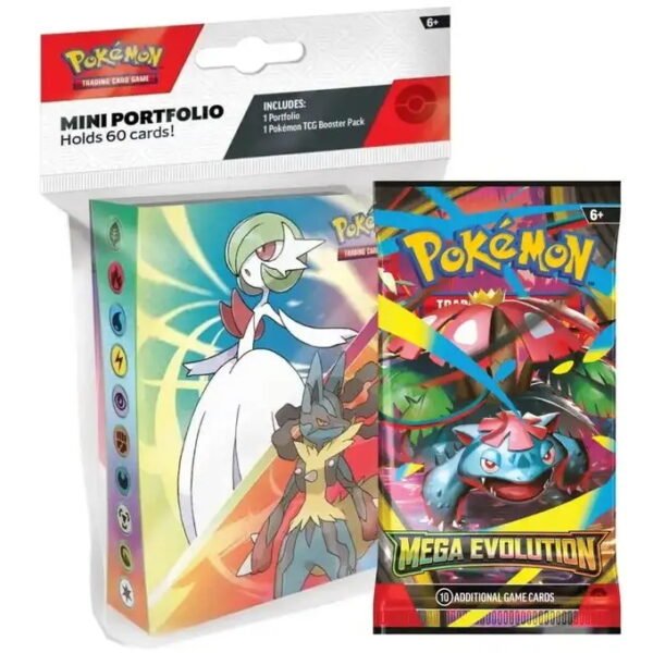 Mini Portafolio + Sobre Mega Evolutions - Inglés - Cartas Pokemon Originales Tcg