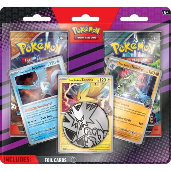 1 Blister Team Rocket Zapdos - 2 Sobres - INGLÉS - Cartas Pokemon Originales Tcg
