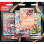 1 Blister - 3 Sobres + Pegatina - Caos Creciente - Español - Cartas Pokemon Tcg Original